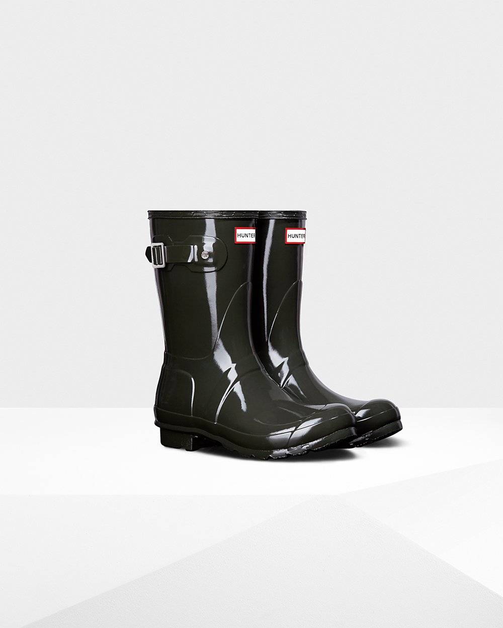Galochas Curtas Hunter Feminina Verde Escuro Oliva - Original Gloss - 24WTNZAMQ